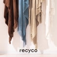 thumbnail image 6 of RECYCO Throw Blanket Soft Cozy Chenille Throw Blanket with Fringe Tassel for Couch Sofa Chair Bed Living Room Gift (Dusty Blue, 50'' x 60''), 6 of 7