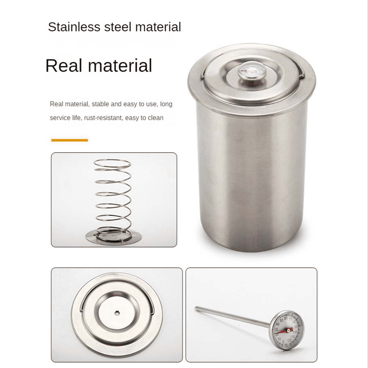 2X  Ham Maker, Round Shape Stainless Steel for Making Healthy Homemade  Meat with Thermometer