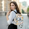 thumbnail image 6 of FORMRS Mini Backpack Purse for Women Quilted Travel Daypack Casual Shoulder Bag, Tropical Jungle Vibes, 6 of 7