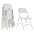thumbnail image 6 of Ktaxon 6 Pack Folding Chairs Wedding Party Chair Foldable Dining Chairs with Metal Frame and Soft Cushion White, 6 of 9