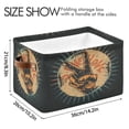 thumbnail image 3 of Love and Peace Sign Storage Bins with Handle Fabric Organizer Basket Foldable Box 1 Pack 14.2x10.2x8.3, 3 of 8