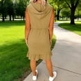 thumbnail image 4 of Camisas de Vestido de Mujer Manga Larga con Capucha Cuello Estirado Vestido para Uso Diario, Fechas, Desplazamientos Y Vacaciones, 4 of 7