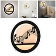 thumbnail image 4 of Lámpara de pared LED nórdica Yuyangstore aplique decorativo Nota musical creativa, 4 of 6