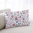 thumbnail image 2 of Cherry Blossoms Throw Pillow Cover 16 x 24 Inch Decorative Pillow Cover Pink Flower Blue Leaf Garden Wildflower Lumbar Pillowcase Seasonal Rectangle Cushion Case for Couch Sofa Bed Living Room, 2 of 7