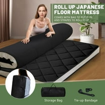 Slsy Japanese Floor Mattress Futon Mattress, Thicken Tatami Mat, Camping Mattress Sleeping Pad, Memory Foam Futon Roll up Guest Mattress