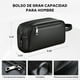 thumbnail image 5 of Cartera para hombre con tarjetero para teléfono, cartera informal de negocios con múltiples bolsillos, bolso de mano para hombre , Negro con cerradura, 5 of 8