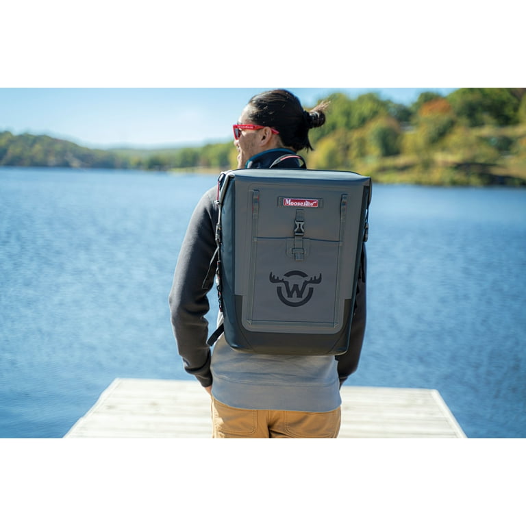 Moosejaw 24 Can Chilladilla Soft Sided Backpack Cooler Gray