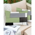 thumbnail image 6 of Sage Green Grey Throw Pillow Cover 12 x 20 Inch Decorative Pillow Cover Modern Green Geometric Lumbar Pillowcase Seasonal Rectangle Cushion Case for Couch Sofa Bed Living Room, 6 of 7