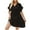 Black, variant on Cavosen Womens Beach Cover up Long Dress Bikinis Bathing Suit Cover Ups Short Sleeve V-Neck Button Sheer Flowy Breathable Sun Protection Long Swimsuit Kaftan Solid Swimwear Kimono