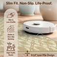 thumbnail image 6 of Design&I 4'x6' Washable Area Rug Pet Friendly & Non-Slip Built-In Grip Farmhouse Boho Interlocking Grid Faded Ornamental Teal for Reading Nook, Bedroom, 6 of 7