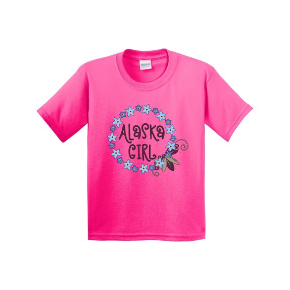 Inktastic Alaska Girl Forget-me-not Flower Youth T-Shirt