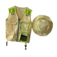 thumbnail image 5 of Kuntesetty Children Explorer Vest Hat Children Fishing Outfit Outfit Vest Outdoor Adventure Green, 5 of 9
