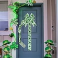 thumbnail image 5 of Honmine St. Patrick's Day Bow Decoration, Green Four Leaf Clovers Bow for Kitchen Cabinet Door, Festive Holiday Decor for Home, Party, and Seasonal Celebration, 5 of 8