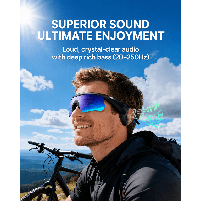 COSJM Bluetooth Smart Sunglasses with Open-Ear Audio photo 4