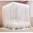 thumbnail image 2 of Cortinas de cama con dosel Mengersi, 4 esquinas, tamaño queen, 2 of 7