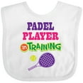 thumbnail image 3 of Inktastic Future Padel Player in Training Girls Baby Bib, 3 of 4
