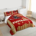 thumbnail image 3 of Homewish Red Rugby Helmet Full Size Comforter Sets,Boys Football Game Bedding Comforter Set,Sport City Theme Bedding Sets For Boys Teens,Luxury Bedroom Decor Reversible,3pcs, 3 of 8