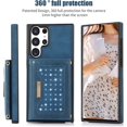 thumbnail image 6 of for Samsung Galaxy S23 Ultra (Not S23) Crossbody Wallet Case for Women, Bling Glitter PU Leather Phone Case with RFID Blocking Card Holder Cover for Samsung Galaxy S23 Ultra SZ Blue, 6 of 18