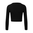 thumbnail image 6 of Lixiuxyad Women's Cropped Knit Cardigan with Tie Front and Long Sleeves Fall Fashion Clothes,Black, 6 of 6