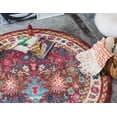 thumbnail image 4 of Rugs.com Fleur Collection Rug – 6' Round Multi Medium-Pile Rug Perfect For Kitchens, Dining Rooms, 4 of 8