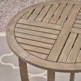 thumbnail image 3 of Noble House Coronad 3 Piece Outdoor Acacia Wood Bistro Set in Gray and Creme, 3 of 8