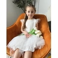 thumbnail image 3 of Arshiner Toddler Tutu Dress Girls Rainbow Tulle Dresses Ruffle Tiered Swing Twirly Summer Sundress, 3 of 6