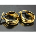 thumbnail image 4 of Unique Metal Hoop Earring for Women Silver Gold Not Allergic, 4 of 6