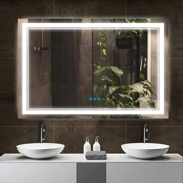Bathroom mirror sale with power button