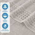 thumbnail image 6 of BNM Napa Zero Twist Cotton Waffle 9 Piece Bathroom Towel Set, Stone Gray, 6 of 12
