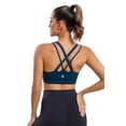 thumbnail image 3 of RUNNING GIRL Women’s Medium Support Sports Bra Crisscross Back, Removable Pads Wireless Yoga Bra, Breathable Workout Gym Top, 3 of 6