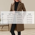 thumbnail image 6 of uublik Womens Trench Coat Brown Notch Lapel Single-Breasted Business Casual Peacoat Trendy Clothes, 6 of 6
