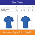 thumbnail image 2 of Gildan Softstyle Womens Short Sleeve Double Pique Polo Shirt, GR64 Semi-fitted Polo Shirt, Navy L, 2 of 5