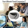 thumbnail image 1 of uhnmki Travel Neck Pillow For Sleep: Adjustable Memory Foam Travel Pillow Neck Pillow 360° Head Support Portable Travel For Planes Trains Cars Offices, 1 of 5