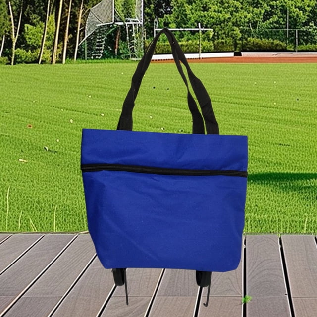 Sac de Magasinage Pliable Portatif de 18,1 Po avec Roues, Rotatif à 360°, Imperméable, Résistant à l'Usure, Capacité Rétractable, Sac d'Épicerie pour Centre Commercial, Voyage, Plein Air, Trajet Quotidien, Sac Fourre-Tout de Rangement Portable