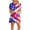 Deep Red, variant on Cmfcve American Flag Star Mini Dress Short Sleeve Round Neck Stars Stripes Midi Dress Lightweight Bohemian Vacation Straight Dresses