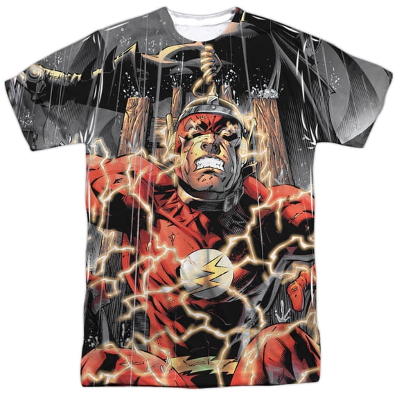 Justice League Of America Men's Shock Therapy Sublimation T-shirt White
