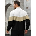 thumbnail image 4 of Fexilor Mens Lightweight Jacket Casual Bomber Jacket Color Block Varsity Coat, 4 of 6