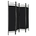 thumbnail image 4 of Costway Black 4 Panel Room Divider Privacy Screen Home Office Fabric Metal Frame, 4 of 10