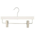 thumbnail image 5 of NAHANCO #21114RC 14" Low Gloss White Wooden Skirt/Pant Hangers (Pack of 100), 5 of 8