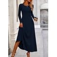 thumbnail image 4 of Vestido PRETTYGARDEN Conjunto de Punto Acanalado de 2 Piezas Azul Marino Talla L, 4 of 7