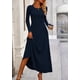 thumbnail image 4 of Vestido PRETTYGARDEN Conjunto de Punto Acanalado de 2 Piezas Azul Marino Talla L, 4 of 7