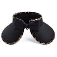 thumbnail image 3 of FashionMio Women's Sun Visor Wide Brim Beach Hat Ponytail Women's Foldable Floppy Hat/Black, 3 of 5