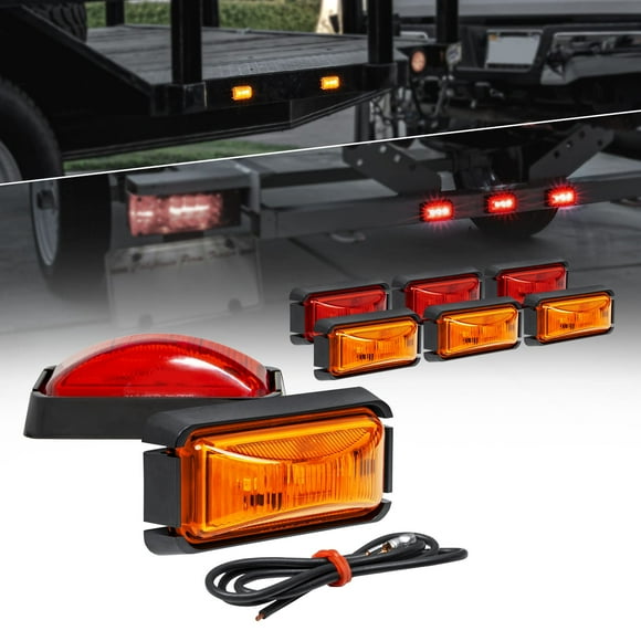 Remolque LED TRUE MODS, 8 unidades, 2.5 ámbar y rojo