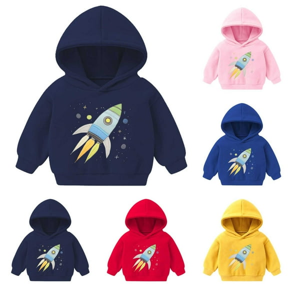 Piuwrlz Winter Hoodies for Kids Girls Hood Sweatshirts Loose Hoodie Red Size 4 Years