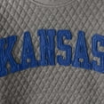 thumbnail image 4 of Women's Pressbox Heather Charcoal Kansas Jayhawks Moose Quilted Pullover Sweatshirt, 4 of 4