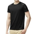 thumbnail image 2 of Vetsdori T-Shirts for Men Short Sleeve Fashion Pullover Slim Black Dry fit Solid Color Stylish Mens Shirts Round Neck, 2 of 8