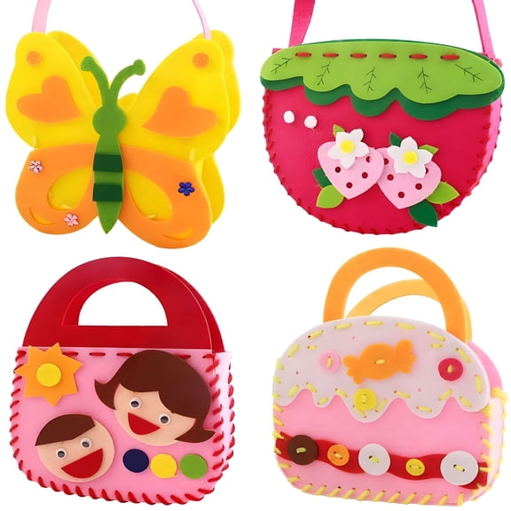 TUWAFE 2026 New 4 Pcs Kids Arts and Crafts,Preschool Educational Toys Sewing Kit for Kids,Toddler Arts and Crafts for Kids Ages 1 2 3 4 5 6 Years Old Toddler Crafts Ages 2-4