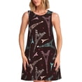thumbnail image 1 of Fotbe Eiffel Tower Vestido de Verano sin Mangas para Mujer – Vestido Midi Línea A, Estilo Camiseta Floral, Vestido Playero Casual y Fluido, 1 of 7