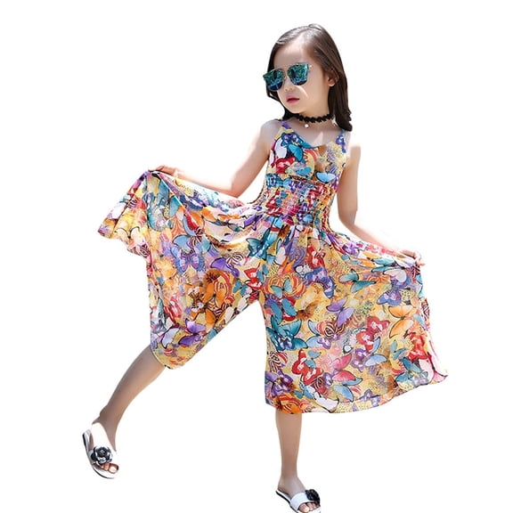 MZXELPRJD Kids Romper Bohemian Butterfly Ruched Boys Clothes Size 7/8 Outfits Sets Jumpsuit Girls Size 5-6 Outfits Trendy Toddler Girl Outfits