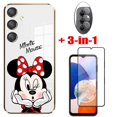 thumbnail image 2 of [3 En 1]/Pack Samsung Galaxy M54 M14 5G A54 A34 A14 5G A24 4G Minnie Mouse Funda Protectora De Pantalla De Silicona De Vidrio Blanda Con Cubierta De Cámara, 2 of 3